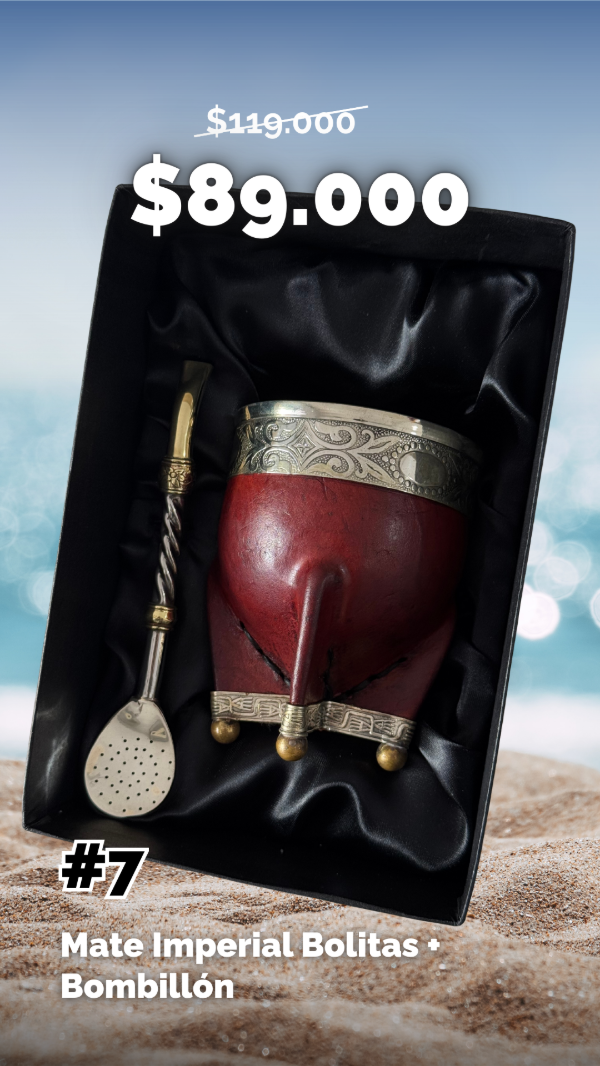 Producto - COMBO MATE IMPERIAL BOLITAS PERSONALIZADO + BOMBILLON + CAJA DE PRESENTACIÓN