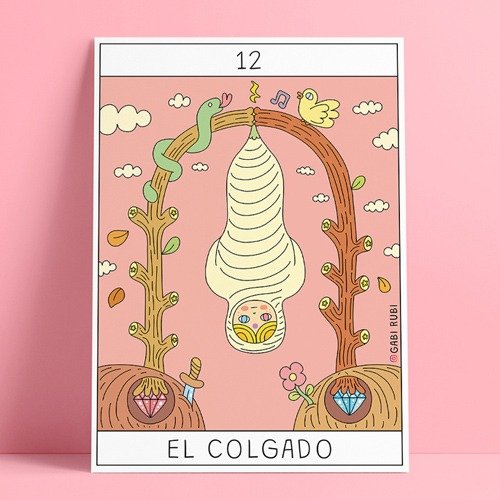 Producto - POSTAL TAROT 12 : EL COLGADO