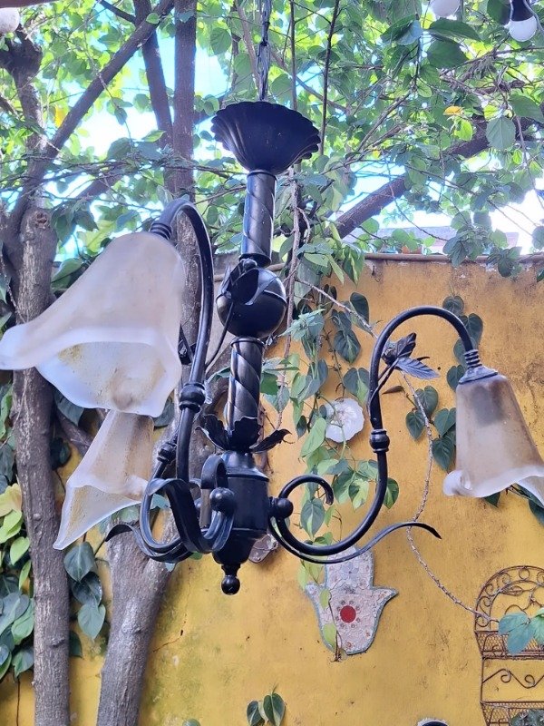 Producto - Araña 3 luces tulipas flor - 0