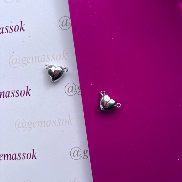 Producto - Cierre imán corazón niquel