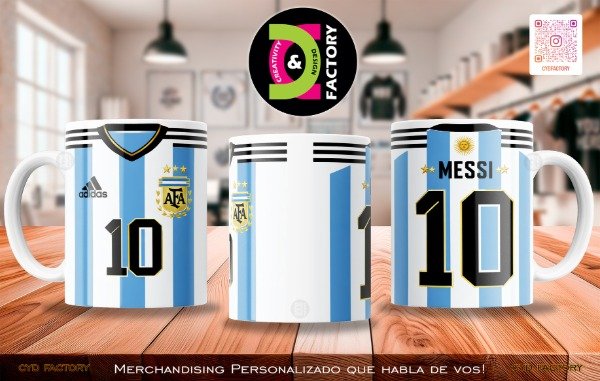 Producto - Taza Futbol Argentina - TZ-RT-BL-11OZ-532-SPT-ARG