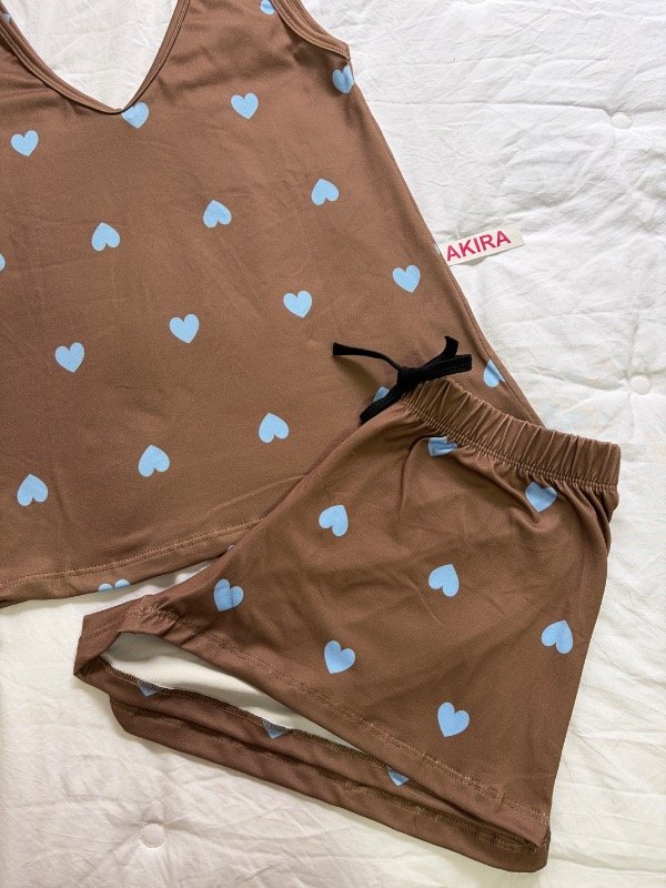 Producto - Pijama corazones chocolate - 6