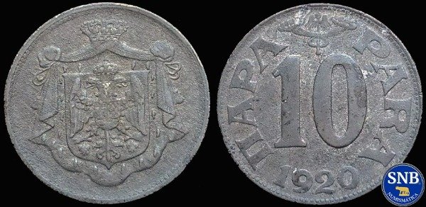Producto - Reino de los Serbios, Croatas y Eslovenos - 20 Para (1920) KM #2 [VF-]