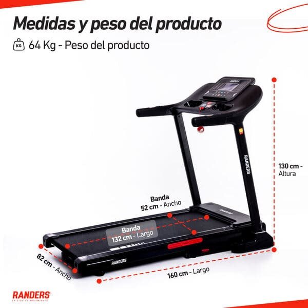 Producto - Cinta Motorizada RANDERS ARG-780-X Hasta 150 kg - 3