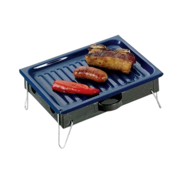 Producto - Brasero de mesa enlozado con patas plegables