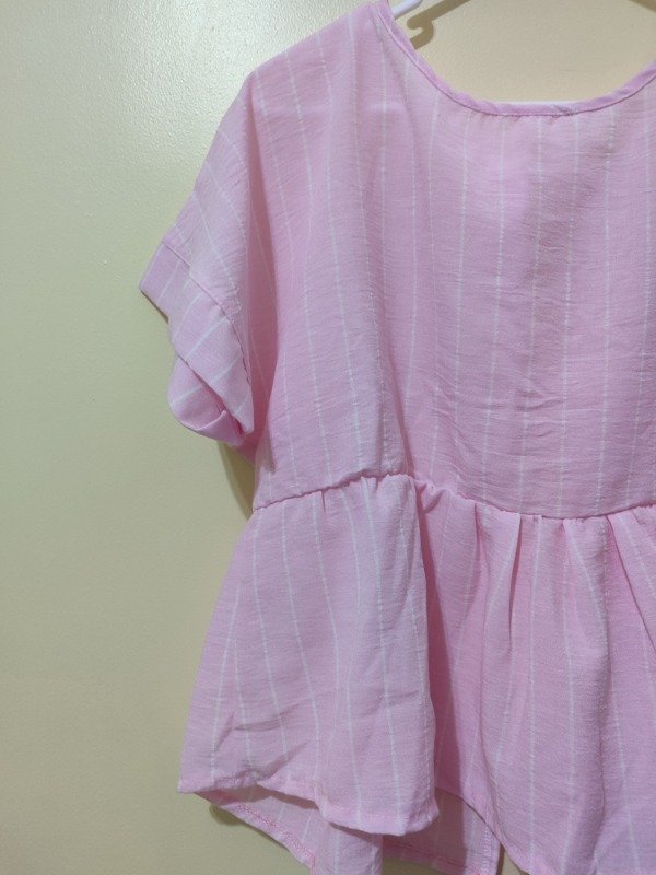 Producto - Blusa Rosa a Rayas con Lazos - 3