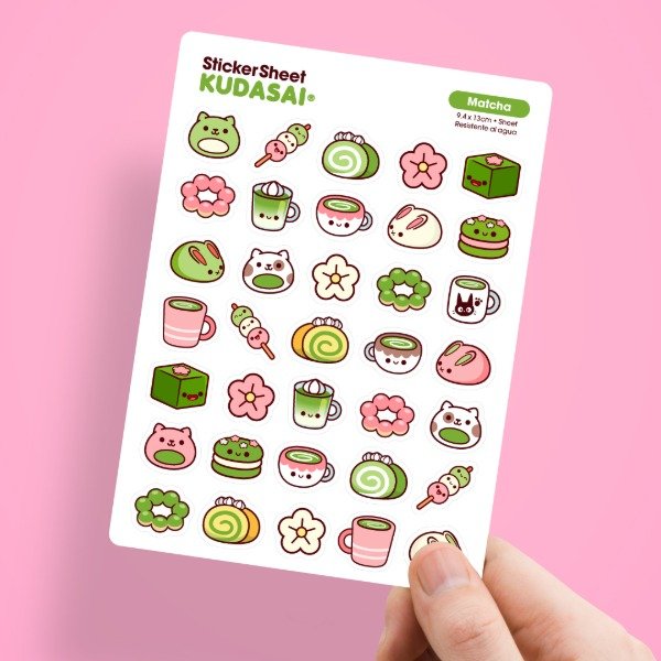 Producto - Sticker Sheet - Matcha - 5