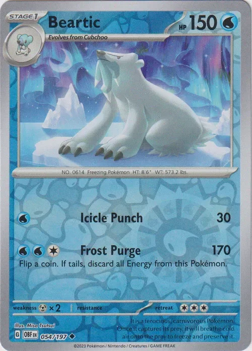 Producto - Beartic - 054/197 - Obsidian Flames - Reverse Holo