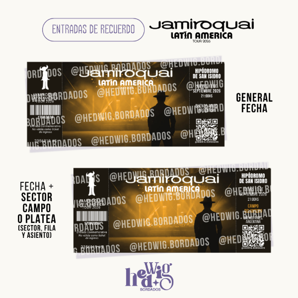 Producto - Entradas de recuerdo 14x6 - JAMIROQUAI Hipodromo de San Isidro