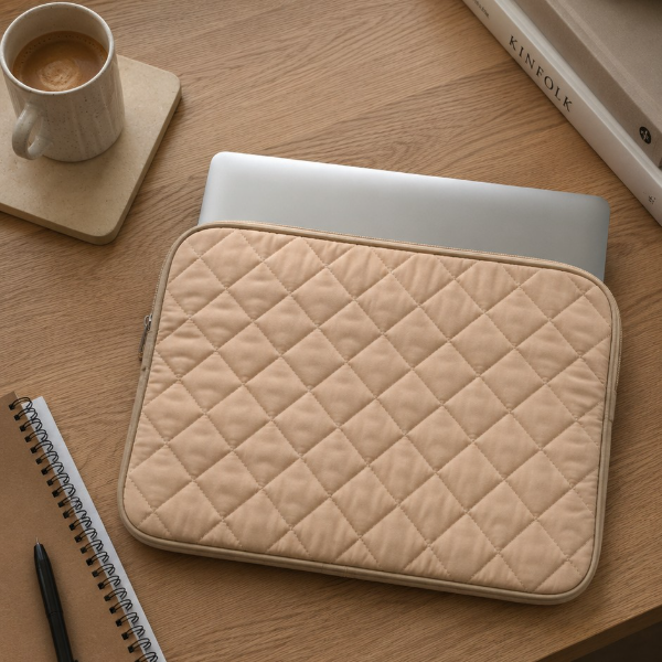 Producto - Funda para notebook matelasse beige