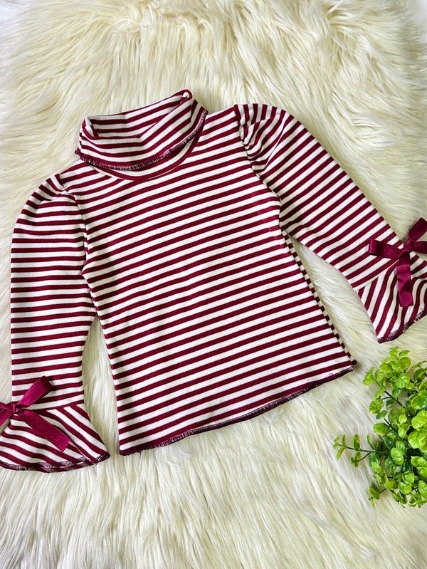 Producto - POLERA RAYADA C/LAZO BORDO