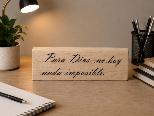 Producto - PROMO Adorno de madera para escritorio decorativo (25 X 8 CM)