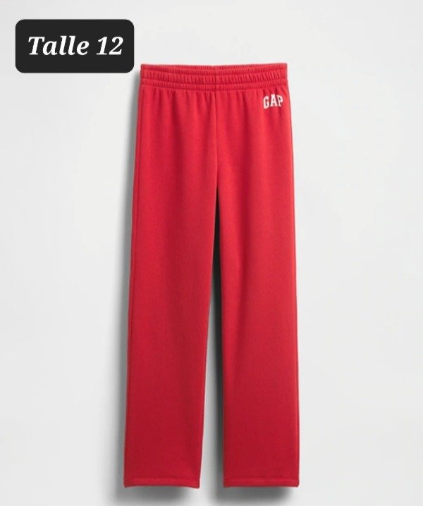 Pantalón con friza gap talle 12 rojo