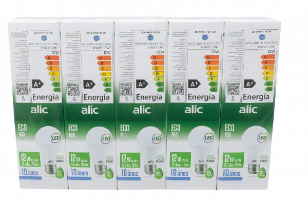 Producto - Pack 10 Lamparas Led ALIC Eco A60 9W 80W Luz Dia Bajo Consumo