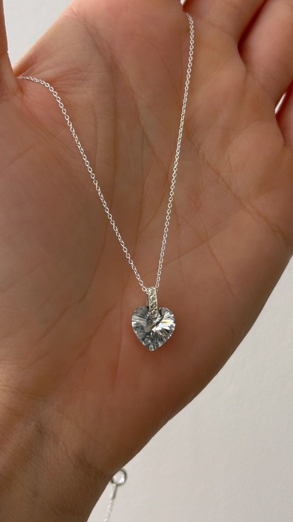 Producto - Conjunto corazón sw gris plata 45cm textu P925