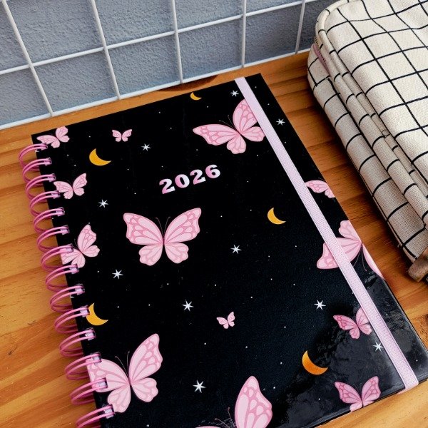 Producto - Agenda semanal premium 2026 Mariposas y lunas