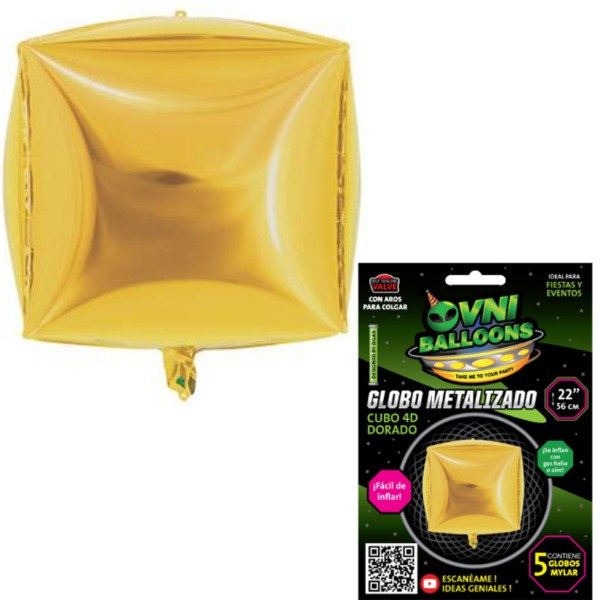 Producto - GLOBO METALIZADO 22" X1 CUBO 4D