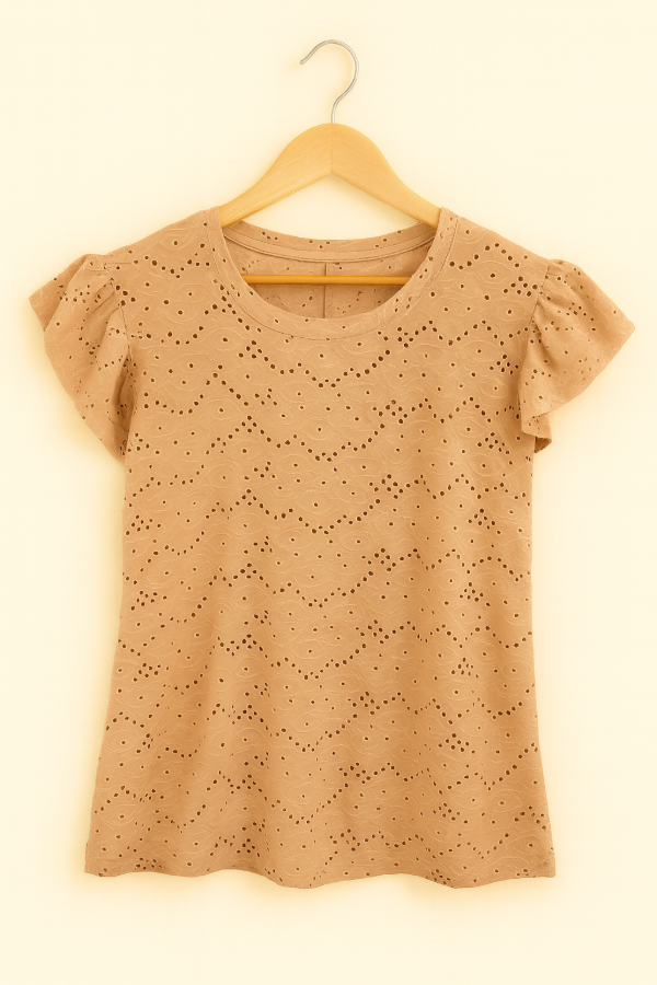 Producto - Remera Brodery Elastizado Manga Volados