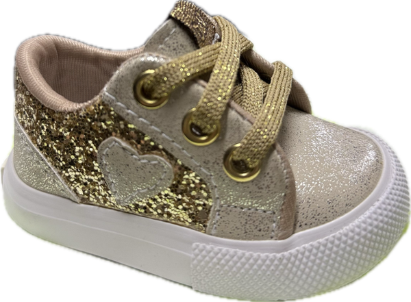 Producto - A 146 Zapatilla ecocuero gamuzado y glitter