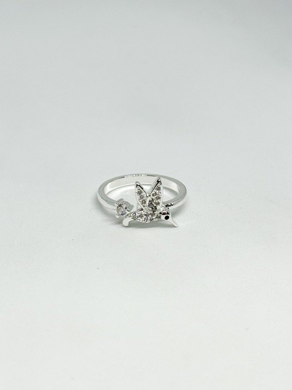 Producto - Anillo de cobre bañado regulable colibrí micro pavé