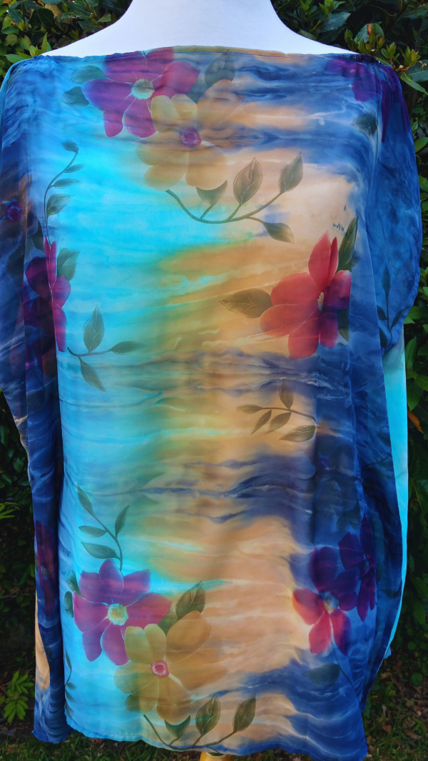 Producto - Camisola Larga En Seda Estampada XL