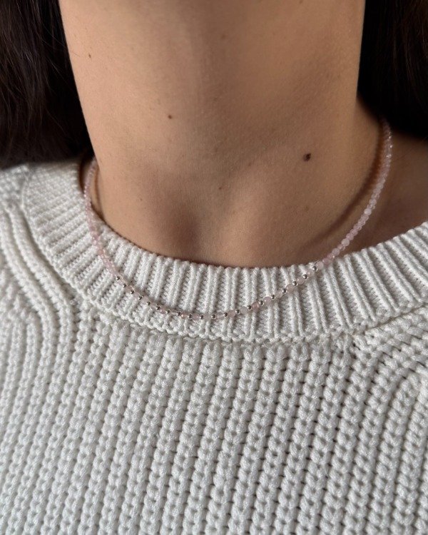 Producto - COLLAR CUARZO ROSA