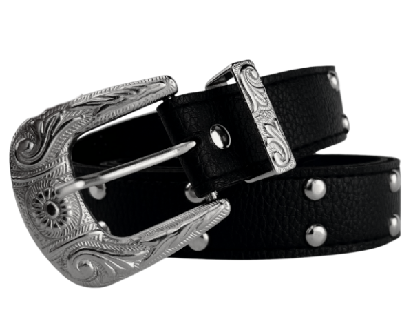 Producto - 90cm Cinto Texano Tachas Eco Negro