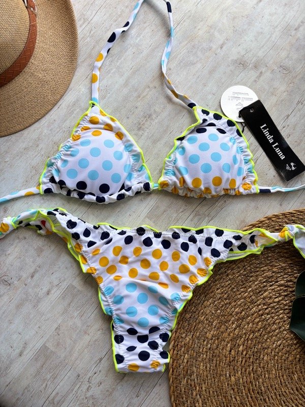 Producto - Bikini art 30032 lunares amarillo
