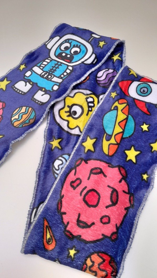 Producto - Bufanda Frito, Lupa y Cuiki viajan al espacio