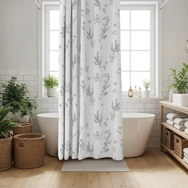 Producto - Cortina De Baño Estampada C/ Ganchos