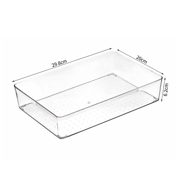Producto - BANDEJA DE ACRILICO RECTANGULAR GRANDE 30X19X6CM