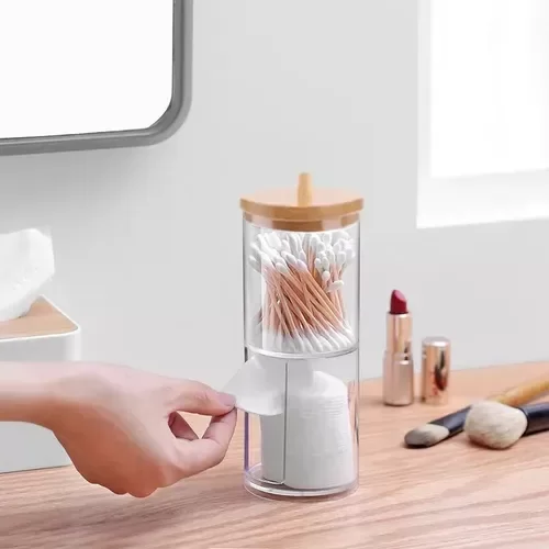 Producto - Organizador hisopos y discos bambu