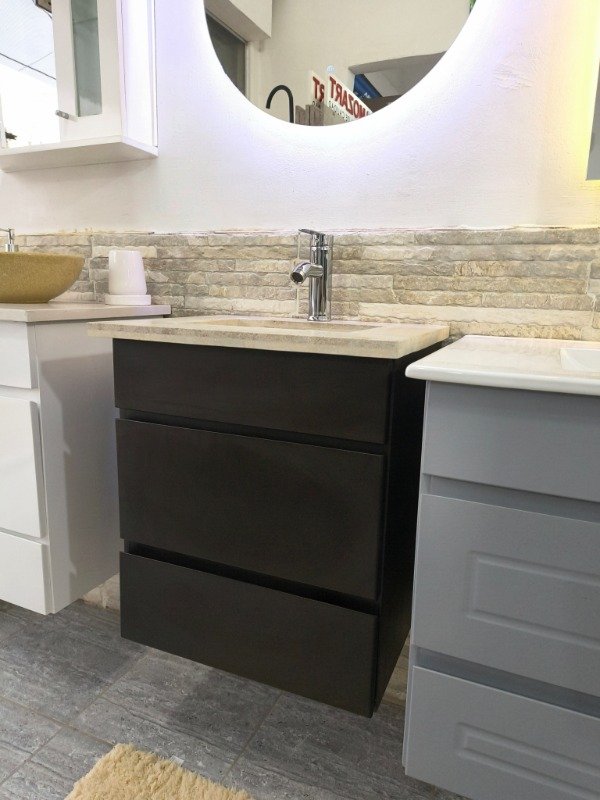 Producto - Vanitory de 50cm colgante (travertino) - 2