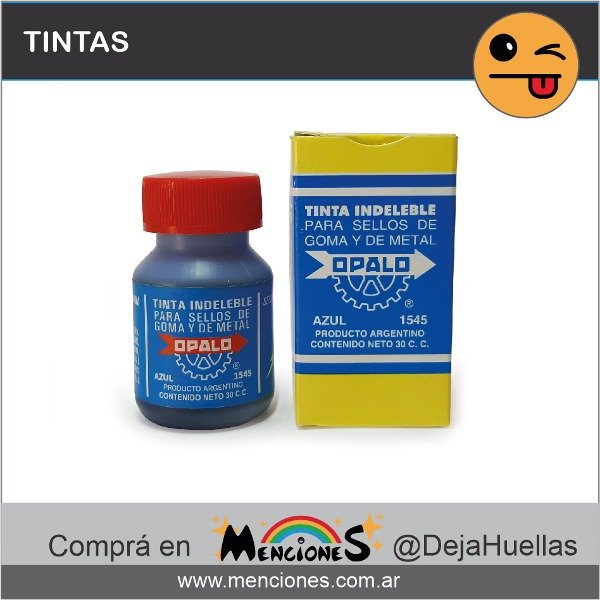 Producto - Tinta Indeleble Para Sellos, AZUL, 30cc, Ópalo 1545