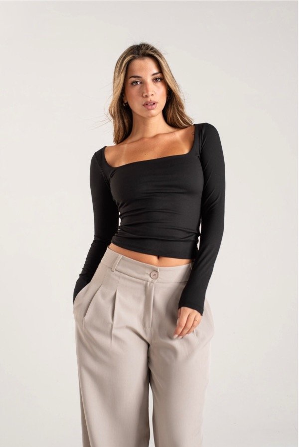 Producto - Remera ML Escote Cuadrado New Yoga