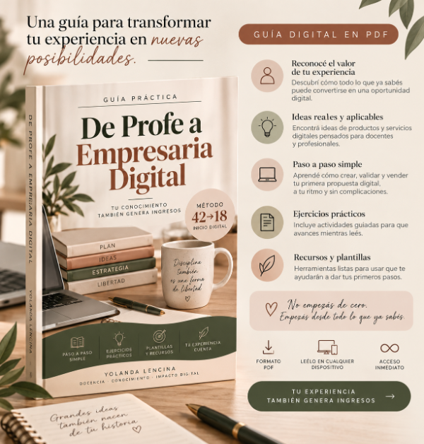Producto - GUIA DIGITAL: De Profe a Emprendedora Digital