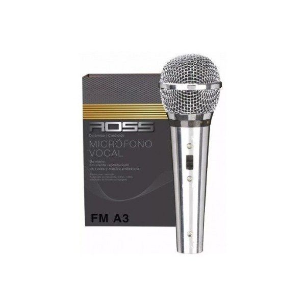 Producto - Micrófono con cable 5 mt. Cromado ROSS