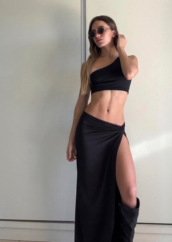 Producto - Pollera long open nudo - 0