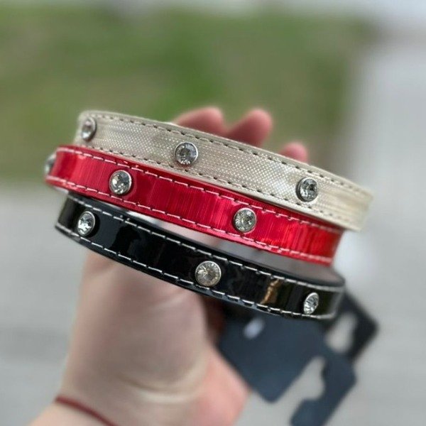 Producto - Collar de cuerina con strass - 0