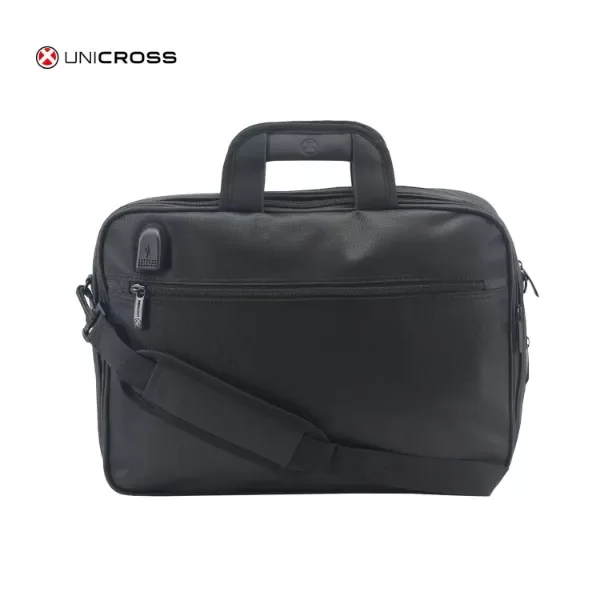 Producto - Portafolio Negro con puerto USB Unicross 62-2024 - 2