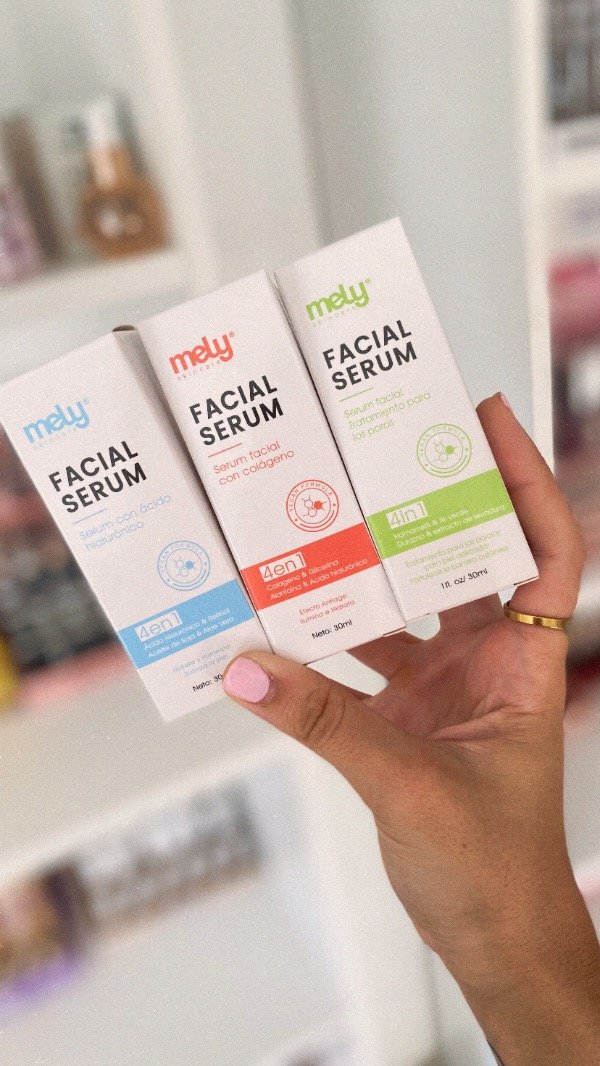 Producto - Serum facial Mely. 4 en 1. Veganos