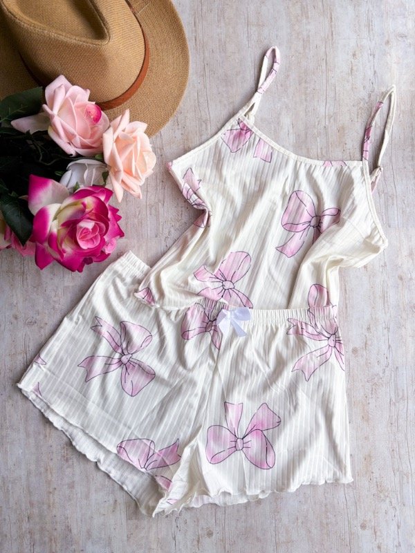 Producto - Pijama moñito rosa