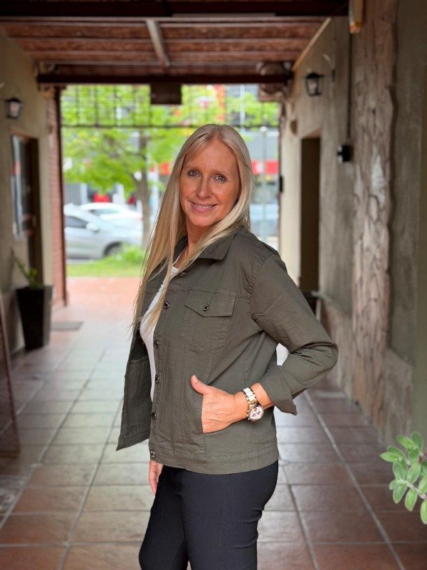 Producto - CAMPERA PIAVE VERDE JEAN ELASTIZADA - 1