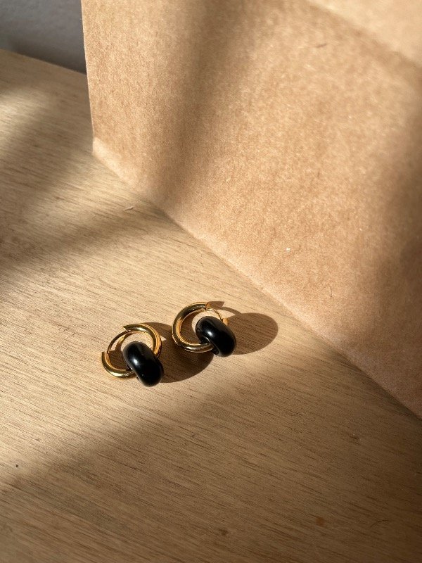 Producto - Aros obsidiana