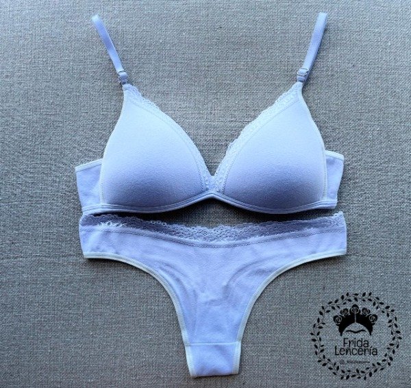 Producto - Triangulito c/ puntilla Algodón Blanco