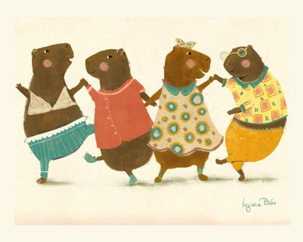 Producto - Lámina carpinchos bailarines