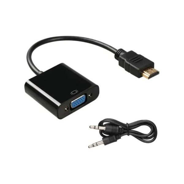 Producto - Convertidor Adaptador De Hdmi A Vga con Cable de Audio Plug 3.5
