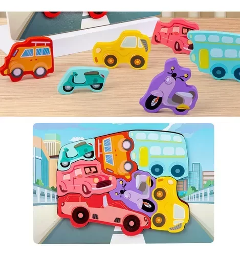 Producto - Rompecabeza de encastre vehiculos