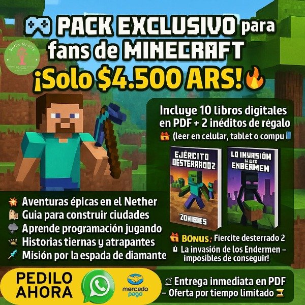 Producto - Pack EXCLUSIVO para fans de Minecraft
