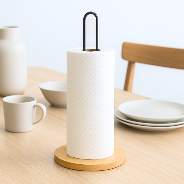Producto - Porta rollo cocina bambú
